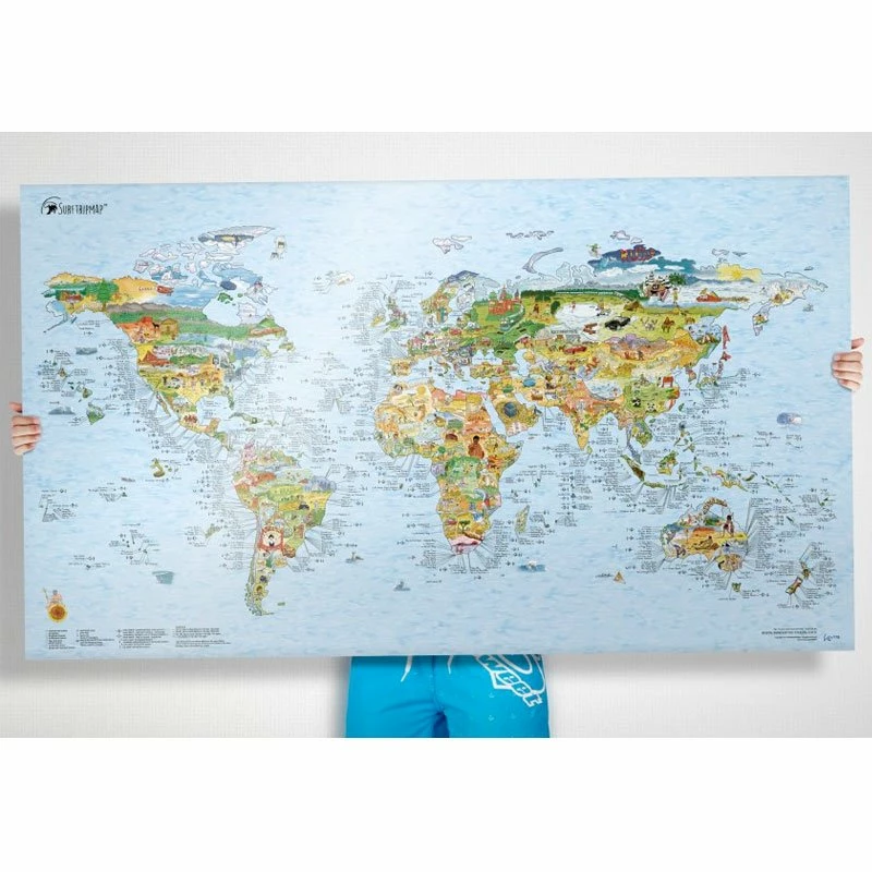 Accessoires Divers Surf Awesome Maps Carte Du Monde - Surftrip Map 1 Accessoires Divers Surf Awesome Maps Carte Du Monde - Surftrip Map