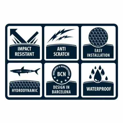 Bande Protection SUP Rail Saver Pro SUP - Stripes - White / Black 3 Bande Protection SUP Rail Saver Pro SUP - Stripes - White / Black – Image 3