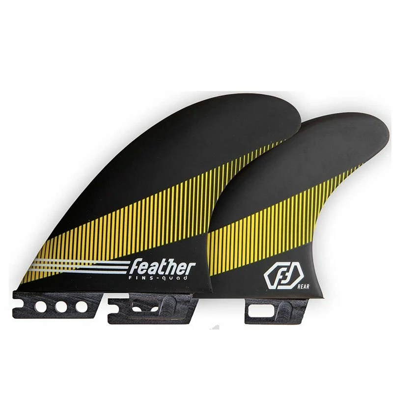 Ailerons Surf Feather Fins Dérives Arrières De Surf Quad HC Epoxy - Black - 2 Dérives - Medium 1 Ailerons Surf Feather Fins Dérives Arrières De Surf Quad HC Epoxy - Black - 2 Dérives - Medium