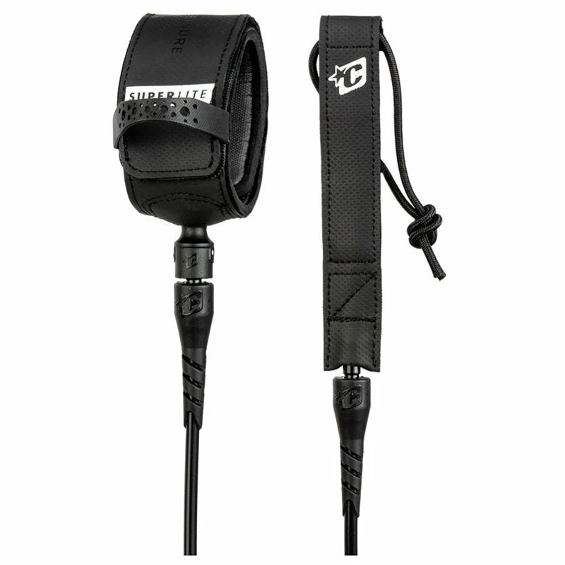 Leash Surf Creatures Of Leisure Superlite Pro - Black Silver 6'0'' / 183 Cm 1 Leash Surf Creatures Of Leisure Superlite Pro - Black Silver 6'0'' / 183 Cm