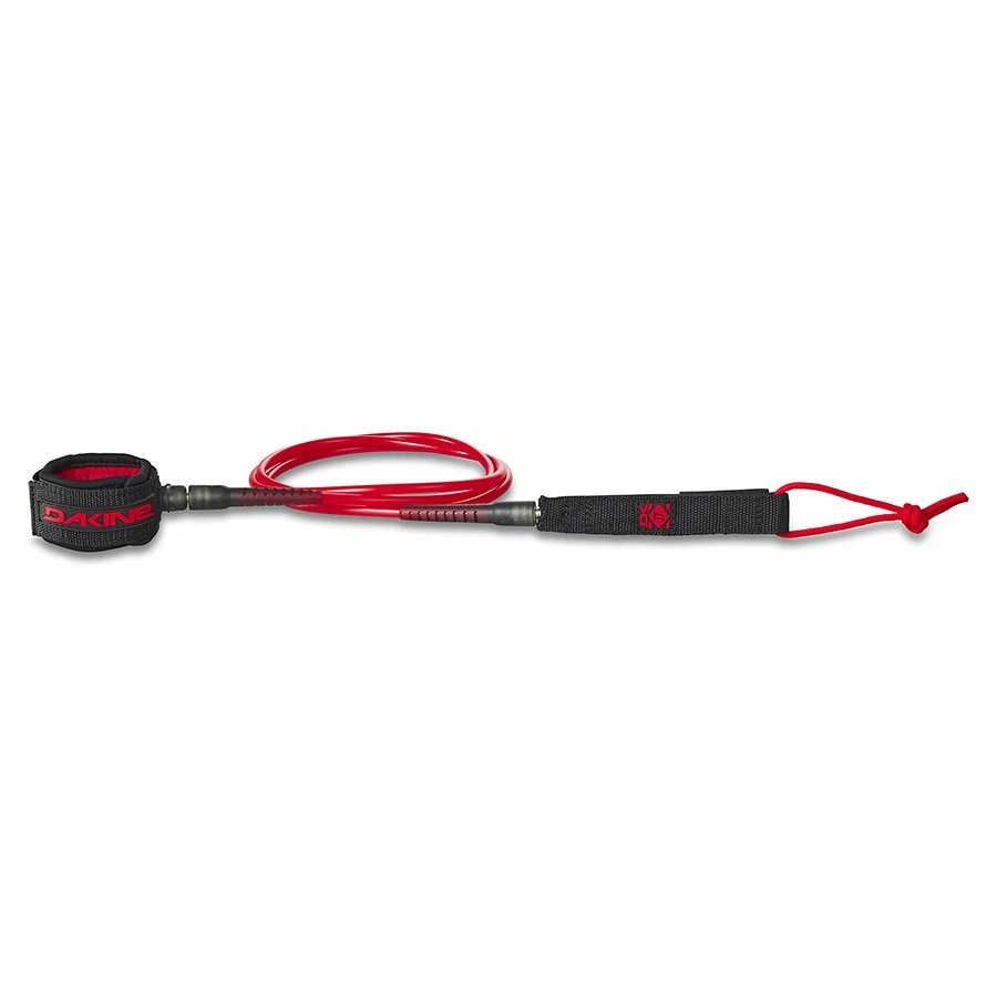 Leash Surf Dakine Leash John John Florence Kainui 1/4" - Red 1 Leash Surf Dakine Leash John John Florence Kainui 1/4" - Red