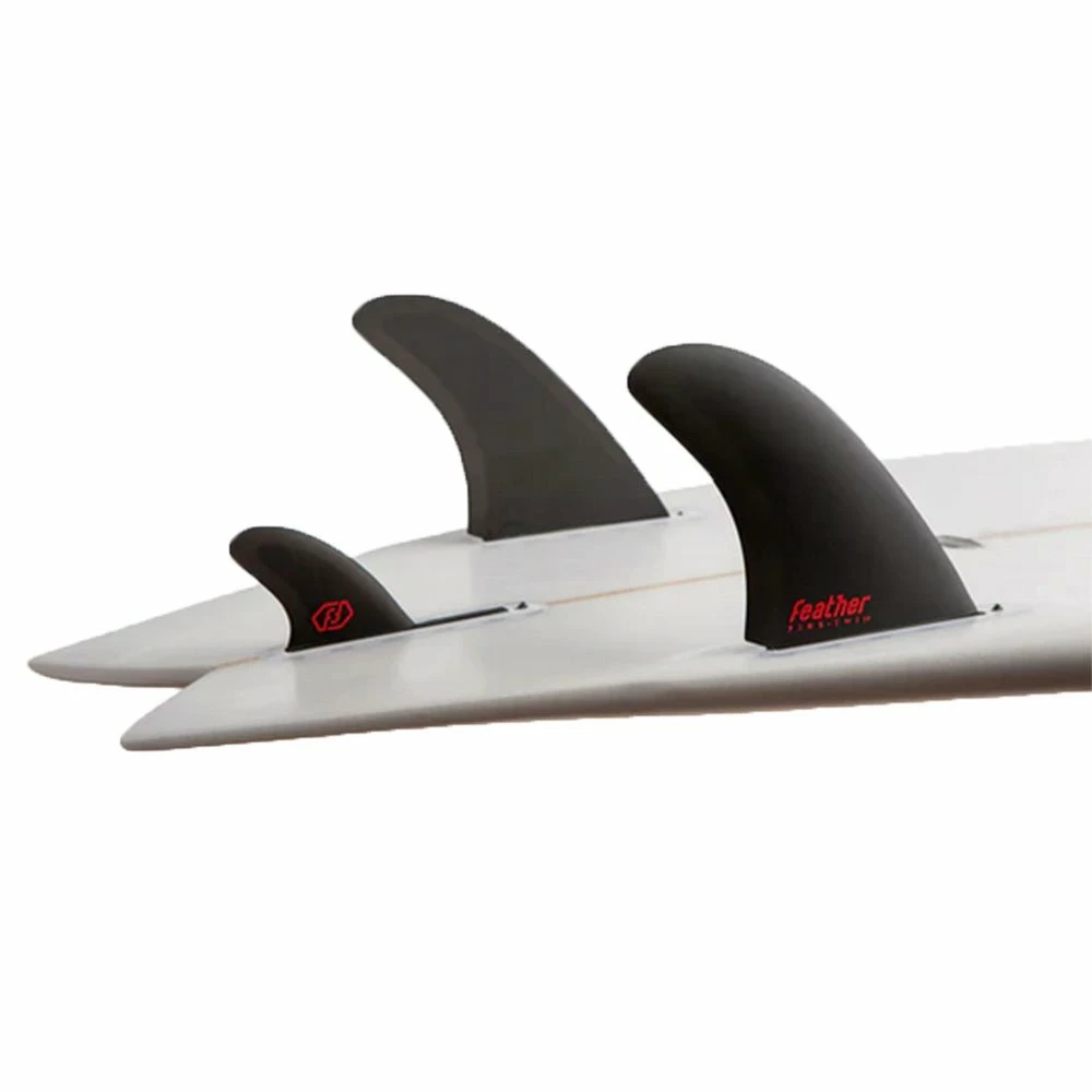 Ailerons Surf Feather Fins Ai Twin 2+1 - Black 2 Ailerons Surf Feather Fins Ai Twin 2+1 - Black – Image 2