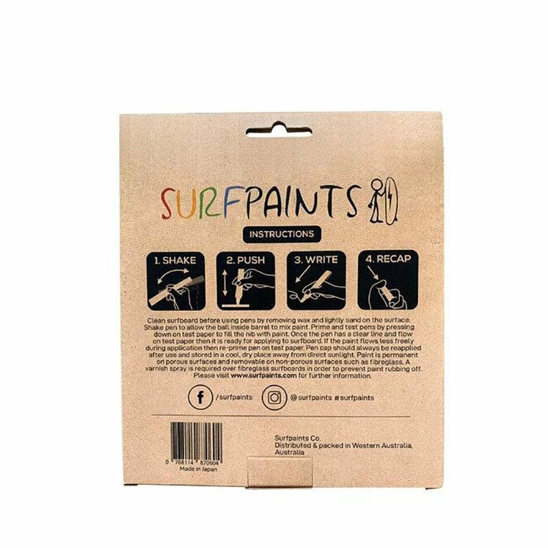 Accessoires Divers Surf Surfpaints Pack De 8 Crayons Surf Black 2 Accessoires Divers Surf Surfpaints Pack De 8 Crayons Surf Black – Image 2