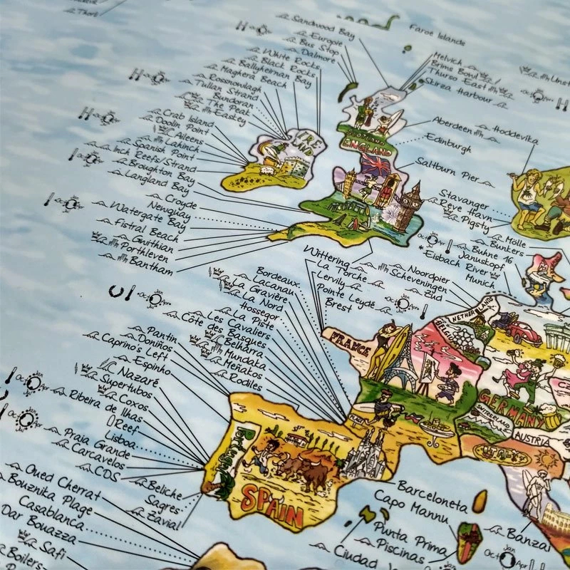 Accessoires Divers Surf Awesome Maps Carte Du Monde - Surftrip Map 3 Accessoires Divers Surf Awesome Maps Carte Du Monde - Surftrip Map – Image 3