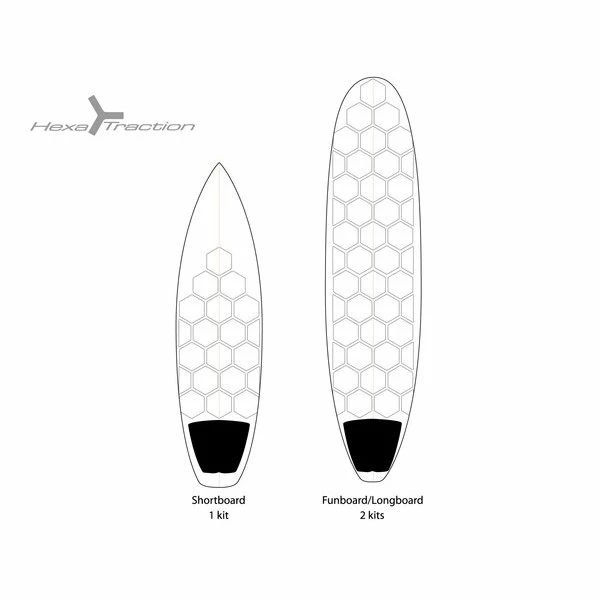 Pad Surf Rail Saver Pro Pad HexaTractRSPro Board Grip & Tract- Black 4 Pad Surf Rail Saver Pro Pad HexaTractRSPro Board Grip & Tract- Black – Image 4