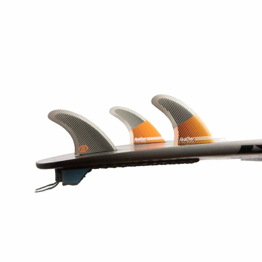 Ailerons Surf Feather Fins Ultralight 3 Dérives Orange 1 Ailerons Surf Feather Fins Ultralight 3 Dérives Orange