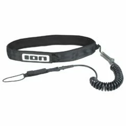 Leash Board De WingSurf Ion Core Coiled Hip SAFETY 8" - Black